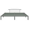 vidaXL Cadre de lit sans matelas gris m&eacute;tal 200x200 cm