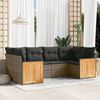vidaXL Salon de jardin 6 pcs avec coussins gris r&eacute;sine tress&eacute;e