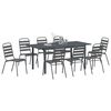 vidaXL Ensemble de salle &agrave; manger pour jardin 9 pcs Anthracite