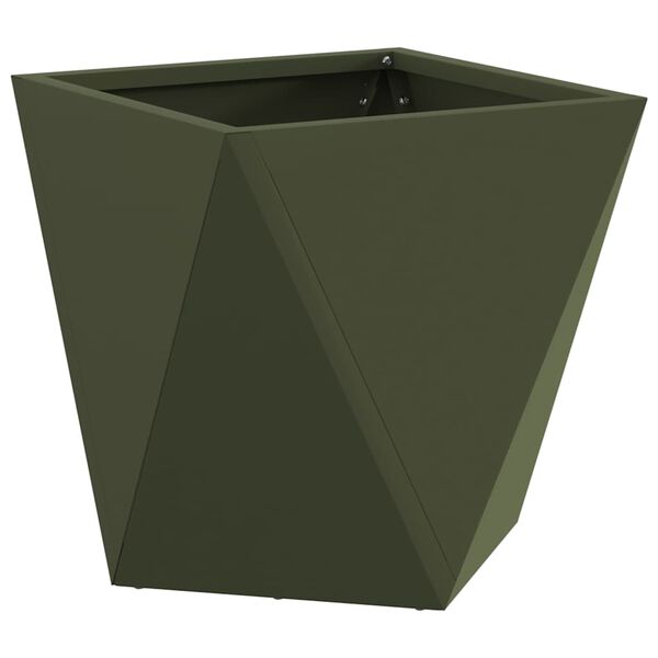 vidaXL Jardini&egrave;re Vert olive 30 x 30 x 30 cm Acier
