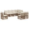 vidaXL Ensemble de canap&eacute; de jardin 8 pc Beige polyrotin