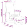 vidaXL Fauteuil inclinable avec repose-pied noir similicuir