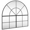 vidaXL Miroir mural noir 100x90 cm arche fer
