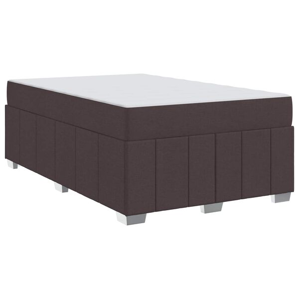 vidaXL Cadre de lit avec matelas Marron fonc&eacute; 120 x 200 cm tissu