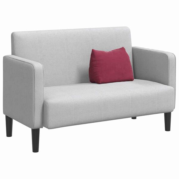 vidaXL Coussin de Dos Bordeaux 45 x 20 x 35 cm Tissu en velours c&ocirc;tel&eacute;