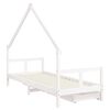 vidaXL Cadre de lit enfant tiroirs blanc 80x200 cm bois de pin massif