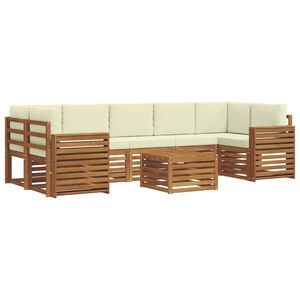 vidaXL Ensemble de canap&eacute;s d'ext&eacute;rieur 8 pcs Naturel et Cr&egrave;me
