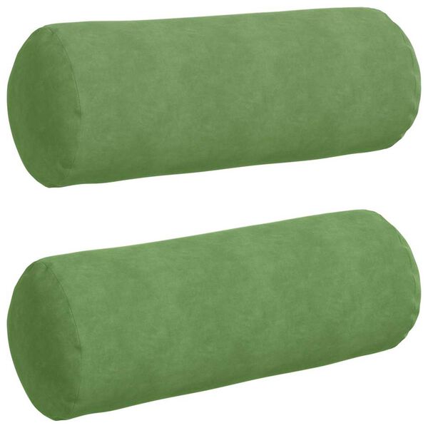 vidaXL Coussins d'accent 2 pcs Vert clair &Oslash; 25 x 70 cm