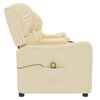 vidaXL Fauteuil de massage inclinable et porte-gobelets 4 places crème