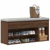 vidaXL Banc &agrave; chaussures ch&ecirc;ne marron 102x30,5x45 cm bois d'ing&eacute;nierie