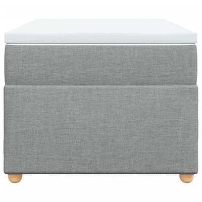 vidaXL Sommier à lattes de lit avec matelas Gris clair 100x200cm Tissu