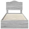 vidaXL Lit de Rangement Gris Sonoma 75 x 190 cm Bois d'ing&eacute;nierie