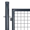 vidaXL Portail de jardin grillag&eacute; Anthracite 400x125 cm Acier galvanis&eacute;