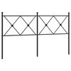 vidaXL T&ecirc;te de lit de remplacement m&eacute;tal noir 160 cm