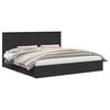 vidaXL Lit de Rangement Noir 200 x 200 cm Bois d'ing&eacute;nierie