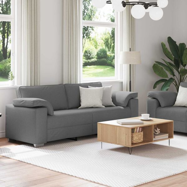 vidaXL Ensemble de Canap&eacute;s 2 pcs Gris fonc&eacute; 219 x 77 x 82 cm tissu