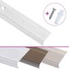 vidaXL Nez de marche forme en L 15 pcs aluminium 90 cm argent&eacute;