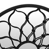 vidaXL Miroir de jardin Noir 60x3 cm Fer Rond utilisation extérieure