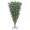 vidaXL Arbre de No&euml;l artificiel pr&eacute;-&eacute;clair&eacute; &agrave; l'envers avec ensemble de boules