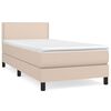 vidaXL Sommier &agrave; lattes de lit avec matelas Cappuccino 80x200 cm