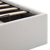 vidaXL Cadre de lit &agrave; rangement hydraulique Blanc Similicuir 90x200 cm