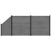 vidaXL Ensemble de Cl&ocirc;ture 446 x 186 cm WPC et Aluminium Gris