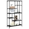 vidaXL Biblioth&egrave;que noir 99x35,5x176 cm bois d'ing&eacute;nierie et acier