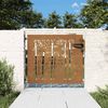 vidaXL Portail de jardin 85x75 cm acier corten design de bambou