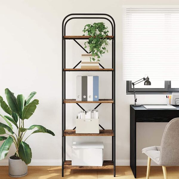 vidaXL &Eacute;tag&egrave;re Bois ancien 60 x 30 x 183 cm Bois d'ing&eacute;nierie