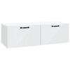 vidaXL Meuble TV mural Blanc 98 x 41 x 30 cm Bois d'ing&eacute;nierie