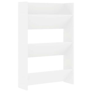 vidaXL Armoire &agrave; chaussures murale Blanc 60x18x90 cm Agglom&eacute;r&eacute;