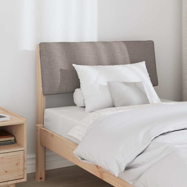 vidaXL T&ecirc;te de lit capitonn&eacute;e Taupe 80 cm Pin massif