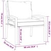 vidaXL Chaise de jardin avec coussins gris 68x76x79 cm acier