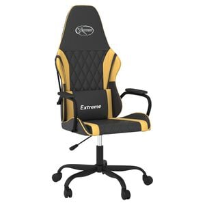 vidaXL Chaise de jeu Noir et dor&eacute; Similicuir