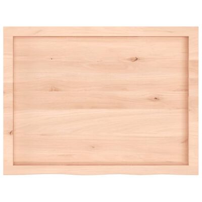 vidaXL Dessus de table 80x60x(2-6) cm bois de chêne massif non traité