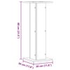 vidaXL Supports de haut-parleurs 2 pcs blanc bois d'ing&eacute;nierie