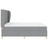vidaXL Lit &agrave; ressorts avec matelas gris fonc&eacute; 90x190 cm Gris clair