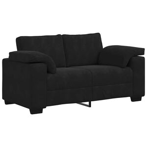 vidaXL Canap&eacute; causeuse noir 120 cm velours