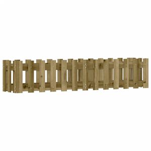 vidaXL Lit sur&eacute;lev&eacute; de jardin design de cl&ocirc;ture bois de pin impr&eacute;gn&eacute;