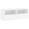 vidaXL Armoires murales TV 5 pcs blanc bois d'ing&eacute;nierie