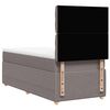 vidaXL Sommier &agrave; lattes de lit avec matelas Taupe 90x200 cm Tissu