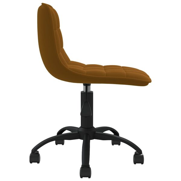 vidaXL Chaises &agrave; manger pivotantes lot de 4 Marron Velours