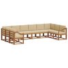 vidaXL Ensemble de canap&eacute;s d'ext&eacute;rieur 10 pc Naturel et Beige