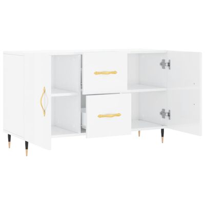 vidaXL Buffet blanc brillant 100x36x60 cm bois d'ingénierie