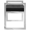 vidaXL Banc 97 cm Noir Velours et acier inoxydable