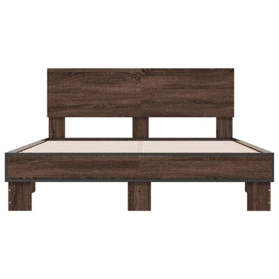 vidaXL Cadre de lit sans matelas chêne marron 140x200 cm