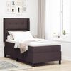 vidaXL Lit &agrave; ressorts avec matelas Marron fonc&eacute; 200 x 80 cm tissu