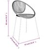 vidaXL Ensemble &agrave; manger de jardin 7 pcs Noir Rotin PVC