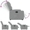 vidaXL Fauteuil inclinable Gris clair Tissu