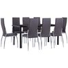 vidaXL Ensemble de salle &agrave; manger 9 pcs Similicuir Gris